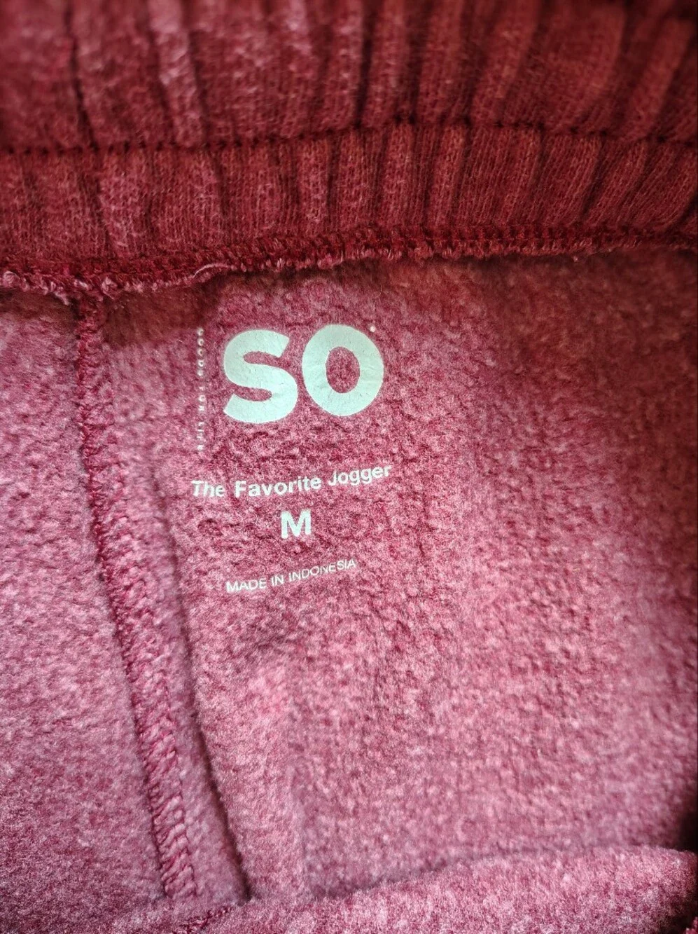 SO Women's Medium Maroon "The Favorite Jogger" Pants - Picture 5 of 9
